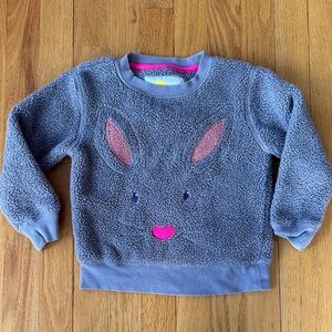 Mini Boden Grey Fleece Bunny Sweatshirt